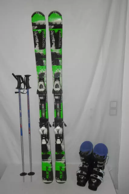 Tecno " Pulse Team " Ski Junior Allround Carver 140 Cm + Skischuhe Gr: 39 Im Set