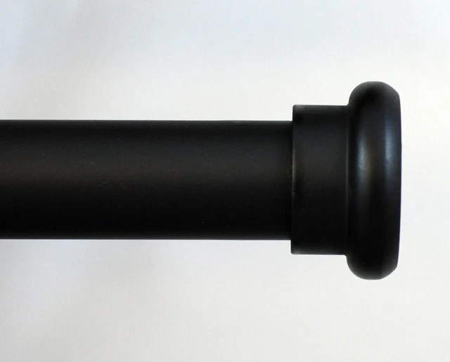 Urbanest Classic Forged Iron Button Window Drapery Curtain Rod Set 3/4" Diameter