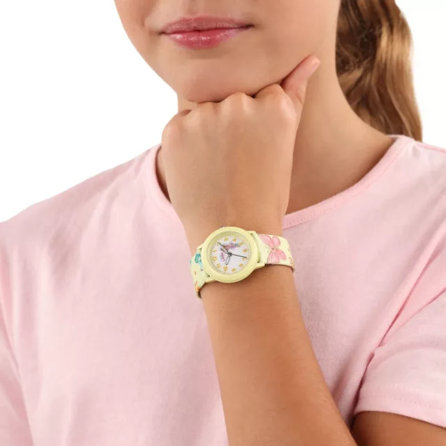 Prinzessin Lillifee Armbanduhr Mädchen Kinder Quarzuhr Analog, mit Textil