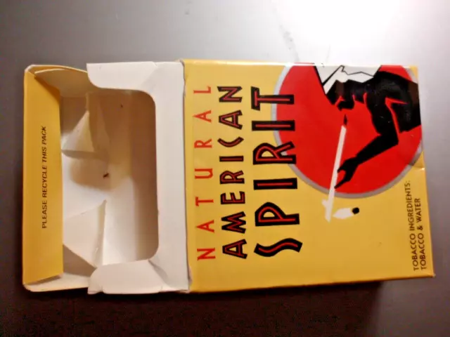 EMPTY Cigarette Box - AMERICAN SPIRIT YELLOW PACK - EMPTY BOX ONLY Collectible