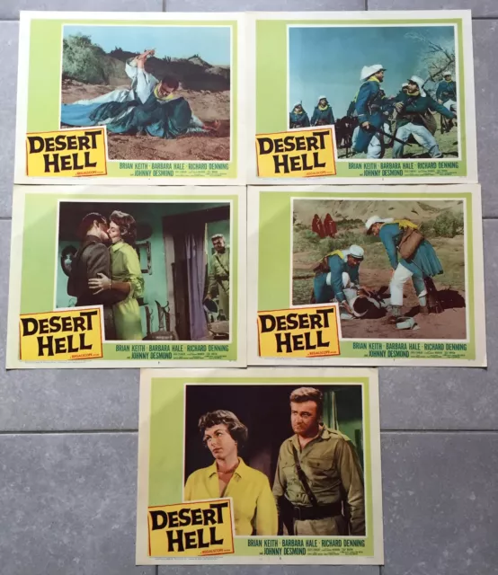 DESERT HELL Brian Keith BARBARA HALE Western 5 Lobby Card *