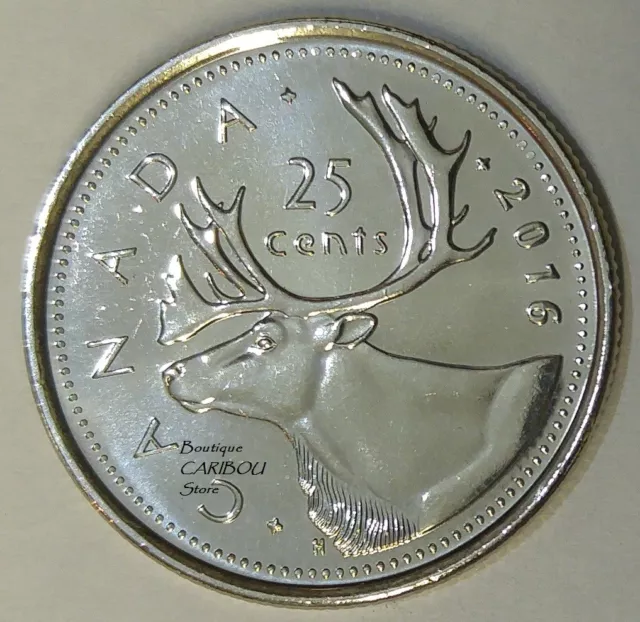 2016 Canada 25 Cents BU