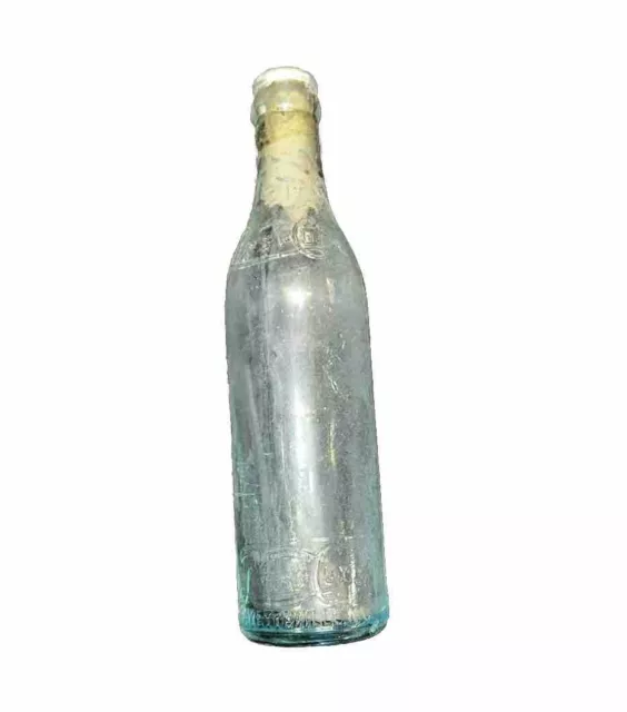 Antique 1910s Pepsi Cola Aqua Blue Straight Side Script Bottle Fayetteville NC