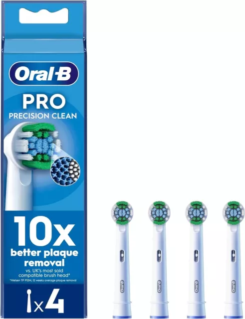 Oral-B Pro Precision Clean Electric Toothbrush Plaque Removel Head Pack of 4