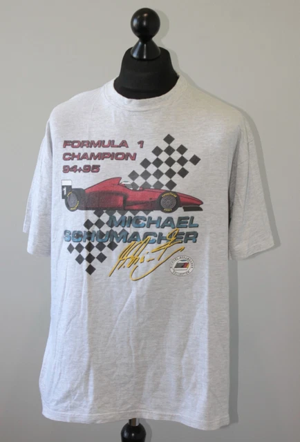 T-shirt Vintage Michael Schumacher Ferrari F1 - Taille XL, Rouge (années 2000)