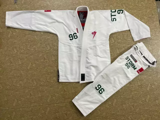 Unisex Brazilian Jiu Jitsu Uniformen BJJ Kimono Perlengewebe 450 g/m² weiß...