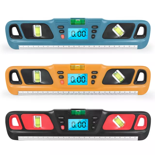 Digital LCD Protractor Angle Finder Inclinometer LED Electric Level Tester Ruler