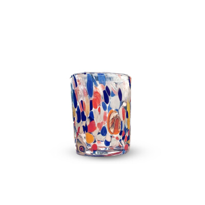 Multicolore, 6 Gocce di Murano Set 6 Bicchieri da liquore Pioggia Arcobaleno in Vetro di Murano soffiato Lavorazione a Mano Colorati Confezione Bicchierini Eleganti e preziosi Made in Italy 