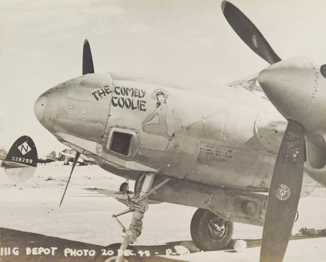 NOSE ART WWII P-38 Lightning Comely Coolie 1945 $89.00 - PicClick