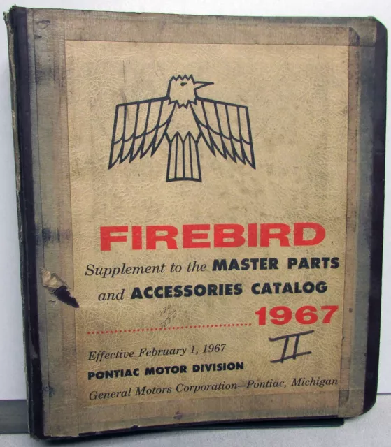 1967 Pontiac Firebird Master Parts & Accessories Catalog Supplement