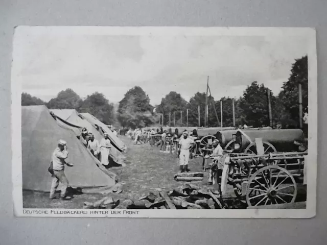 Deutsche Feldbäckerei Feldpost gel. 1915 Hinter d. Front Bäcker Bäckerei