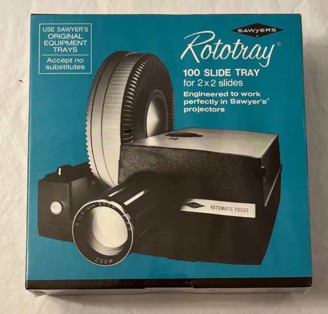 Sawyer's "Rototray" Rotary Slide Projector Trays (100 slides), Brand New, Sealed