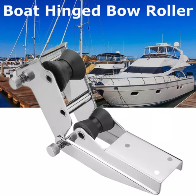 Bow Anchor Roller Stainless Steel Hinged/Pivoting Boat Marine Anchor Bow Roller