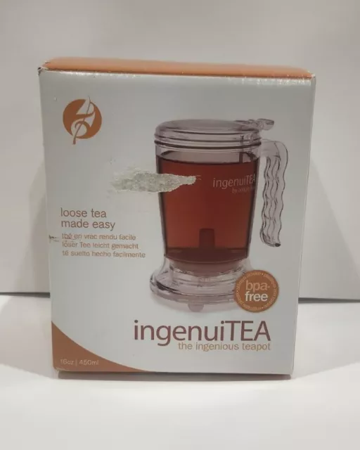 Adagio Teas 16oz ingenuiTEA Bottom-Dispensing Teapot W/Drip Coaster - Opened box