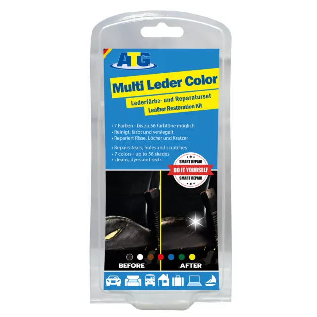 ATG Multi Leder Color, Farbe Reparatur 56 Farben Lederfärbemittel Färbeset