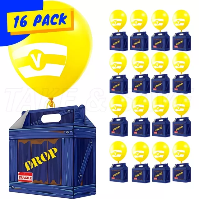 16 Pack - Fortnite Battle Royal Theme Kids Birthday Party Favors Gaming Box Boys