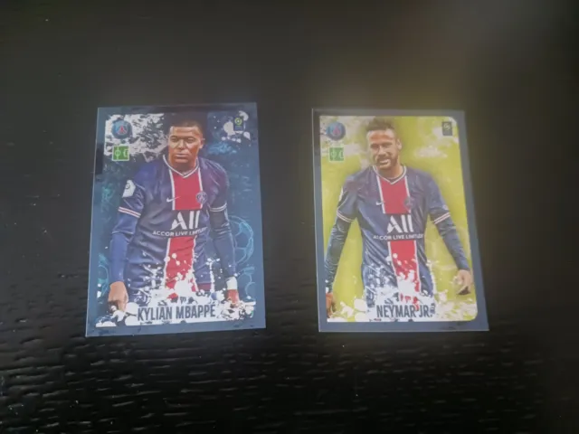 Mbappe and Neymar FOOT 2021 Panini Stickers