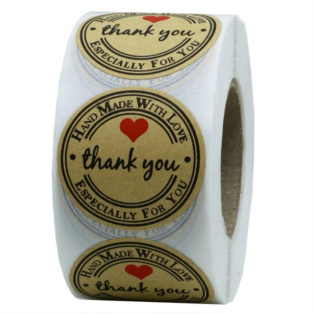 500pcs/Roll Etiketten Dekorative Abdichtung Aufkleber Danke Etikett
