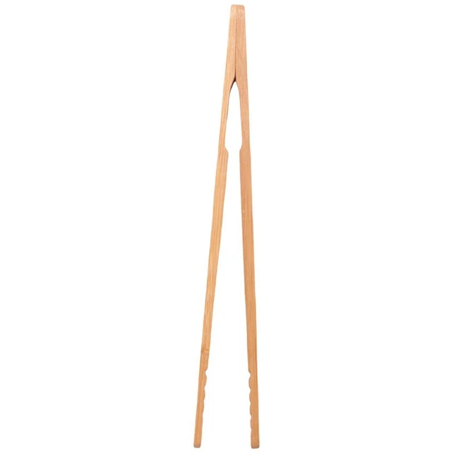 Lot De 8 Pinces En Bambou 18cm - Pour Grille-Pain, Barbecue, Salade Et Cuisine