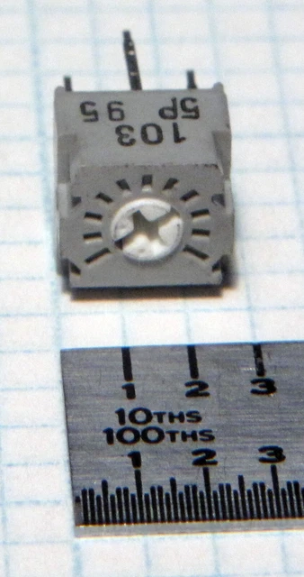 Bi 25Pr10K Cermet 10K Single Turn Sealed Trim Pot 1/4" Square Type