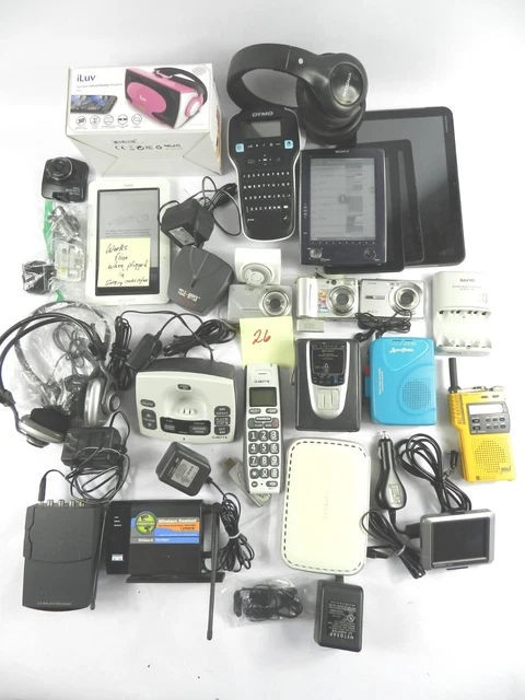 Electronics Junk Drawer Lot Garmin Kodak Nook Dymo Netgea MORE, MAKE $$$, READ B