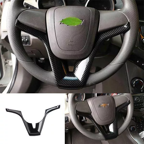 Steering Wheel Strip Carbon Fiber Cover Trim For Chevrolet Cruze 2010~2016 1PCS