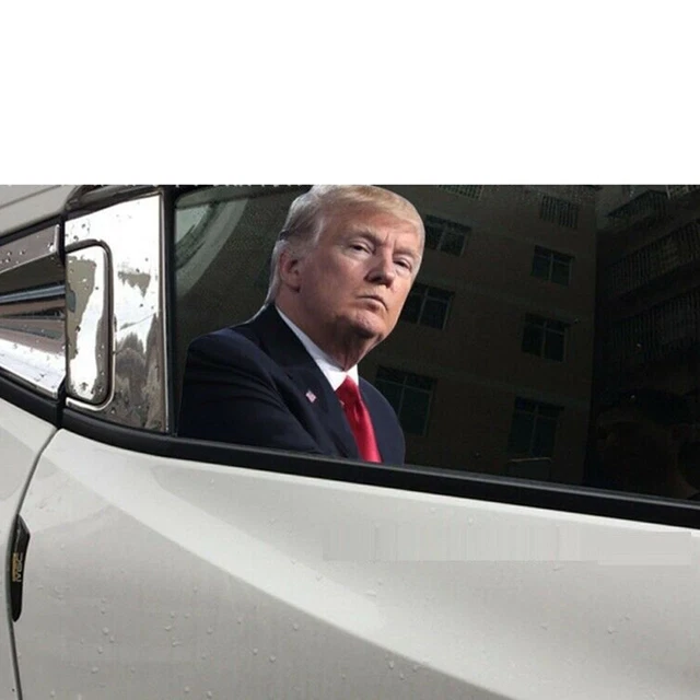 Adesivo auto 2020 presidente Donald Trump persona vita reale dimensioni finestrino passeggeri