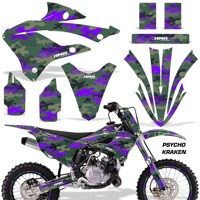 Dirt Bike Adesivi Grafiche Adesivo W# Per Kawasaki KX85 & KX112- 22 -a SCamo PUR