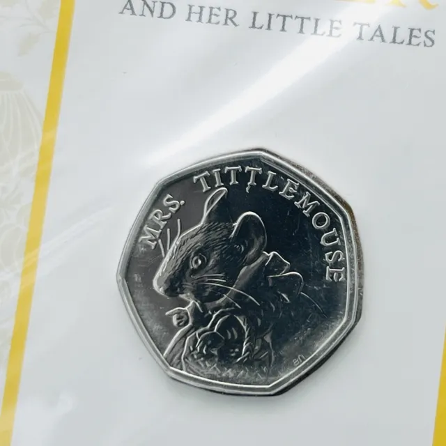 2018 Royal Mint Beatrix Potter & Her Little Tale Mrs Tittlemouse UK 50p BUN Pack 2