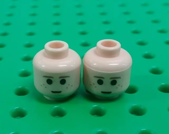 *NEW* Lego Flesh Freckle Face Heads Boy Anakin Minifig Figures Figs - 2 pieces
