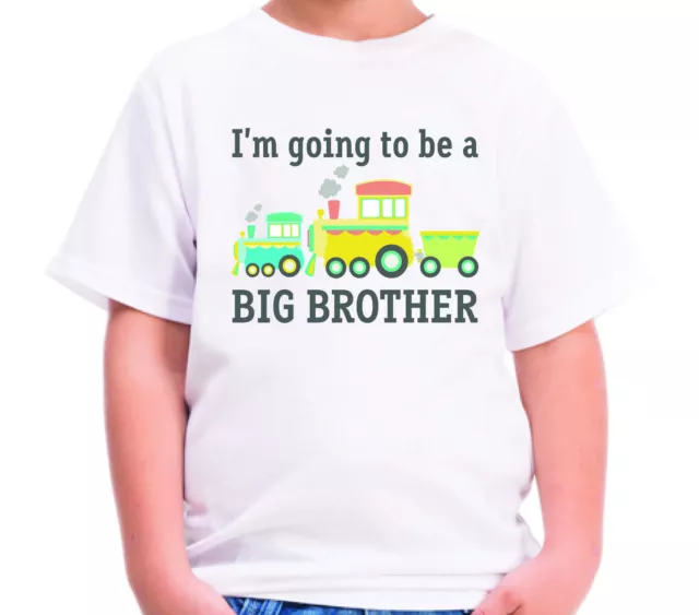 I'm Going To Be A Big Brother Trains T-Shirt Childrens Boys Kids Tshirt