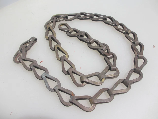Victorian Brass Lighting Picture Chain Hanger Light Old Antique Vintage 39"