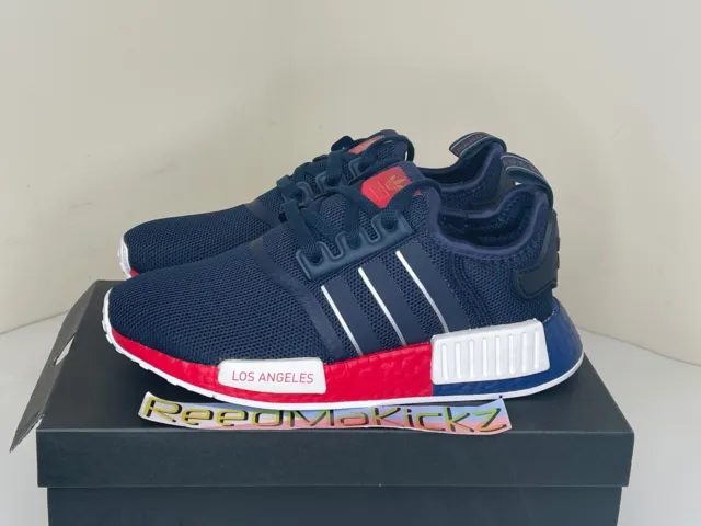 Adidas NMD R1 Los Angeles Collegiate Navy Red Kids Youth Junior Sizes FY6631