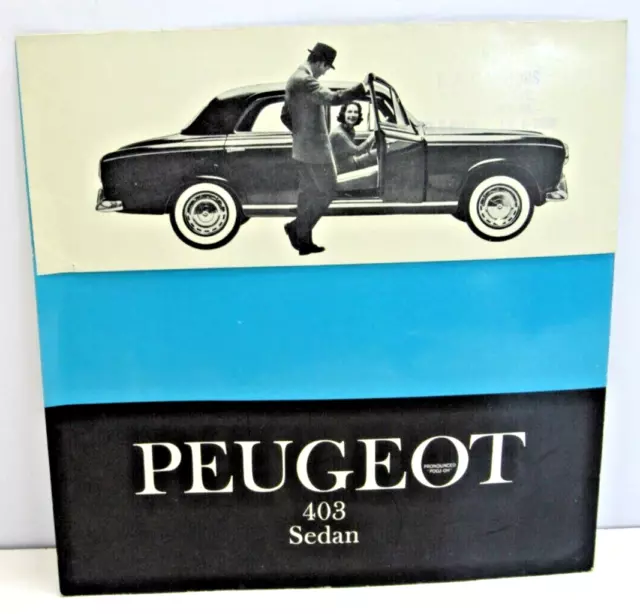 Vintage PEUGEOT MODEL 403 Sedan  Car Dealer Sales Brochure #PM-68
