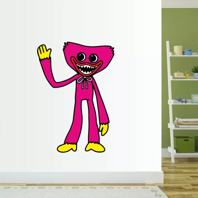 Adesivi da parete papavero da gioco huggy wuggy bambini bambine ragazzi camera da letto rosa