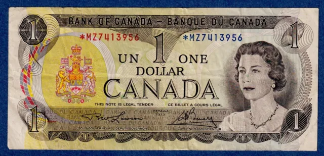 Canada $1 (1973) BC-46aA / P-85a(1) REPLACEMENT NOTE (Circulated) *MZ7413956