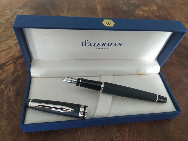 Stylo Plume WATERMAN EXPERT 1ère Génération - Noir Acier - Excellent état - Occasion