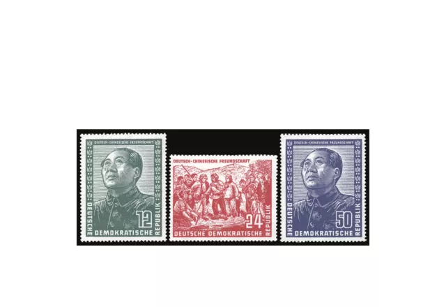 Briefmarken DDR Deutsch-chinesische Freundschaft 1951 Michel-Nr. 286-288 Falz