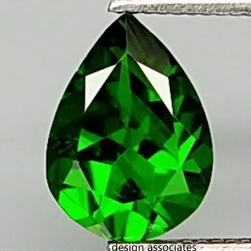 CHROME DIOPSIDE 10 x 7 MM PEAR CUT OUTSTANDING GREEN COLOR ALL NATURAL