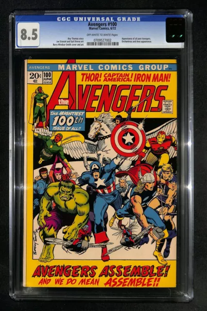 Avengers #100 CGC 8.5 Appearance of All Past Avengers Anniversary 1972 (NP) 111
