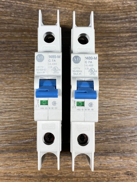 Allen Bradley 1489-M1C070 Ser. D Miniature Circuit Breaker 1-Pole (QTY 2) w/ Box