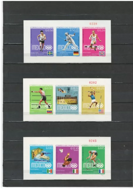 Paraguay  Latin America Sports Olympics Sheets Lot (La 548 )