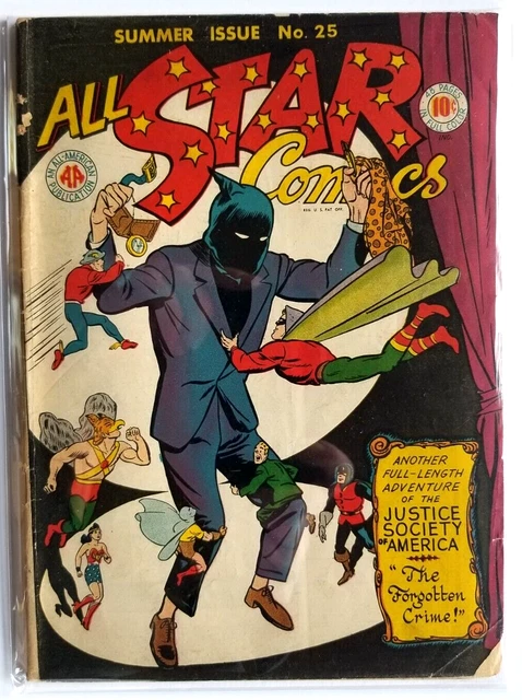 All Star Comics #25 Vg 4.0 (Dc 1945) Classic Golden Age Dc. Justice Society.