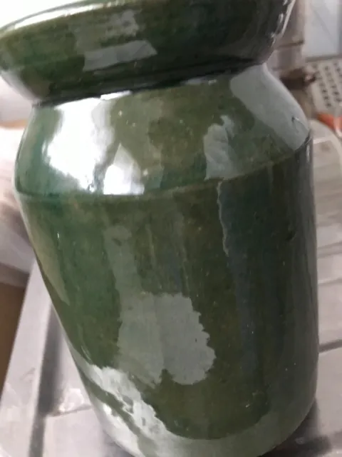 2  AncienS pot vase terre cuite vernissee Art populaire