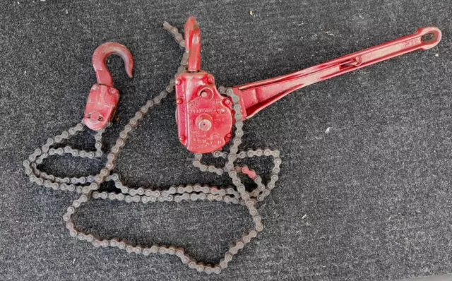Coffing A-1 Ratchet Hoist Come Along 1 Roller Chain 3/4 Ton 2 Chains 1 1/2 Ton