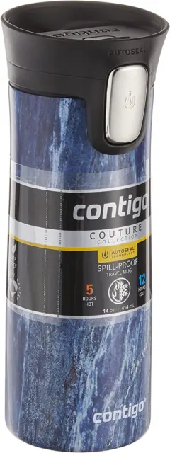 Contigo Coffee Couture Autoseal Vacuum-Insulated Travel Mug 14Oz Blue Slate