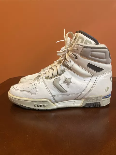 VINTAGE CONVERSE CONS ERX 150 Basketball Zack Morris Sneakers 8.5 Blue White 80s 49.00 PicClick