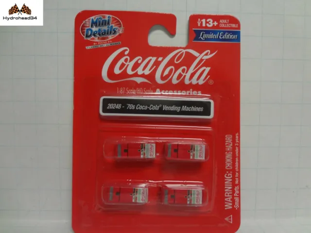 Mini Metals Mini Details #20248 '70s Coca Cola Vending Machines x 4 1:87/HO