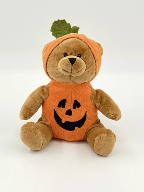 Hallmark Halloween 8.5” Orange Pumpkin Costume Teddy Bear Plush Stuffed Animal