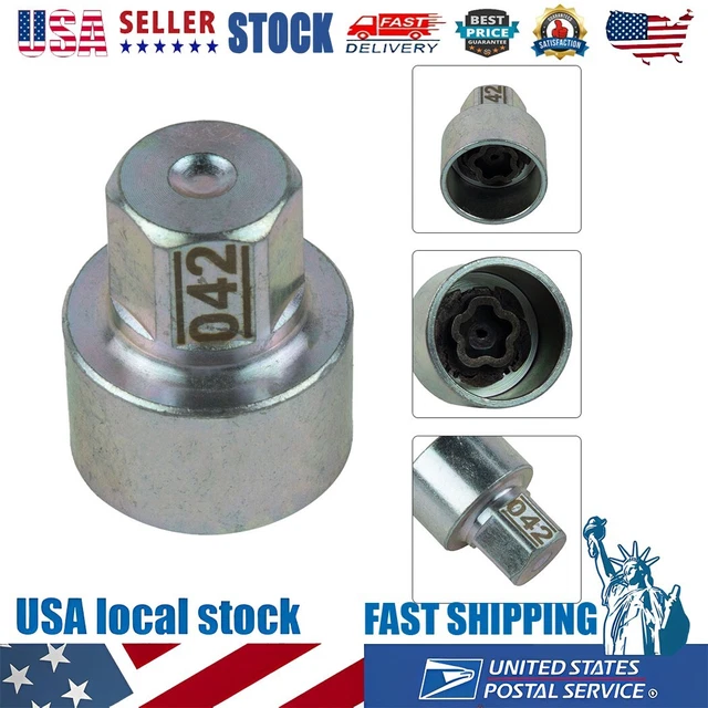 TIRE WHEEL LOCK AntiTheft Screw Lug Nut Bolt 42 Removal Key Socket